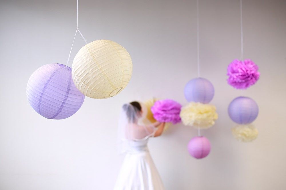 SKYLANTERN Boule Papier Blanc 40 Cm - Lanterne Japonaise En Papier De Riz, Déco Mariage, Anniversaire & Fêtes Élégante